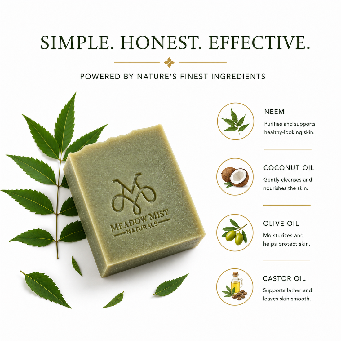 Neem Herbal Soap – Nature’s Antibacterial Bar for Fresh, Clear Skin