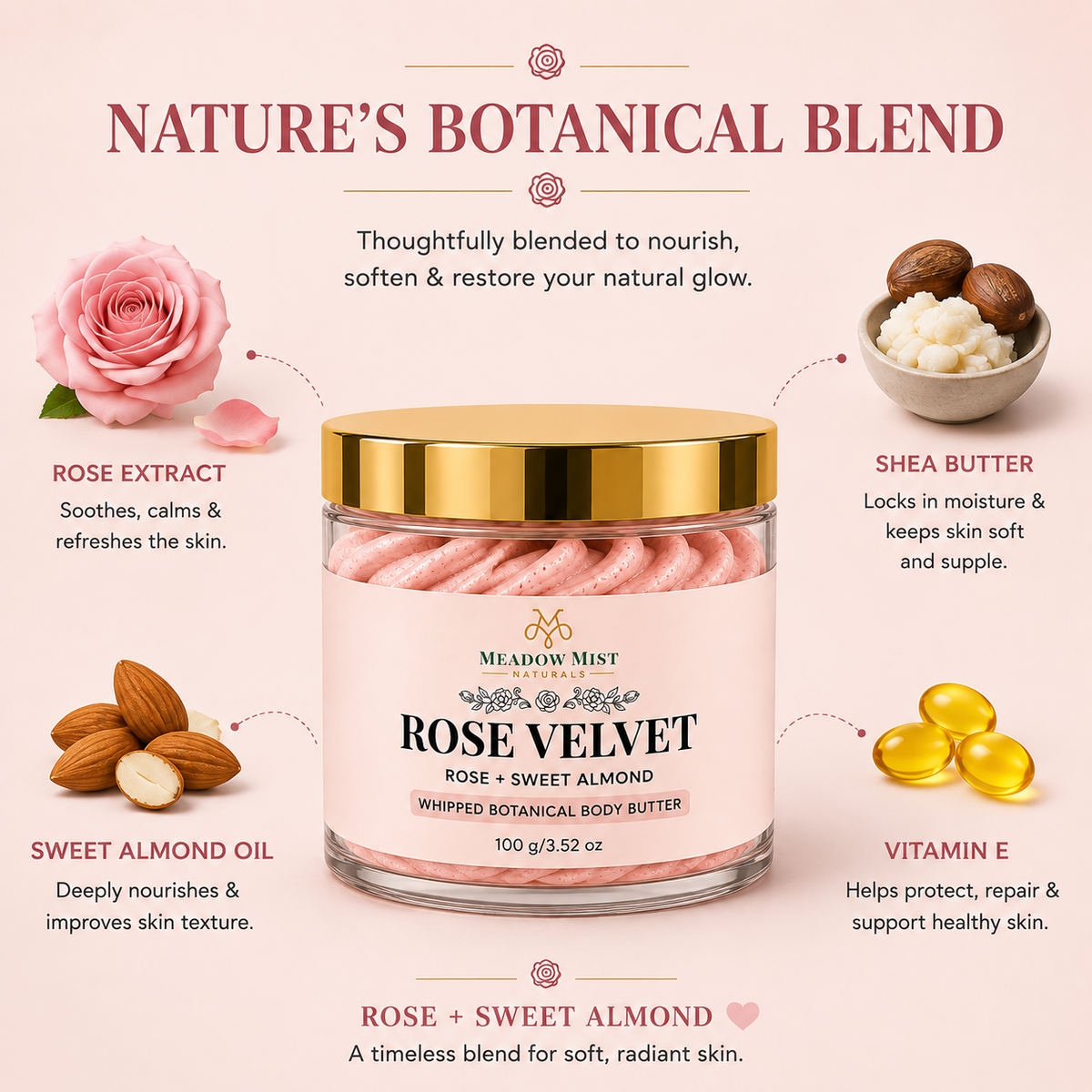 Rose Velvet Botanical Body Butter