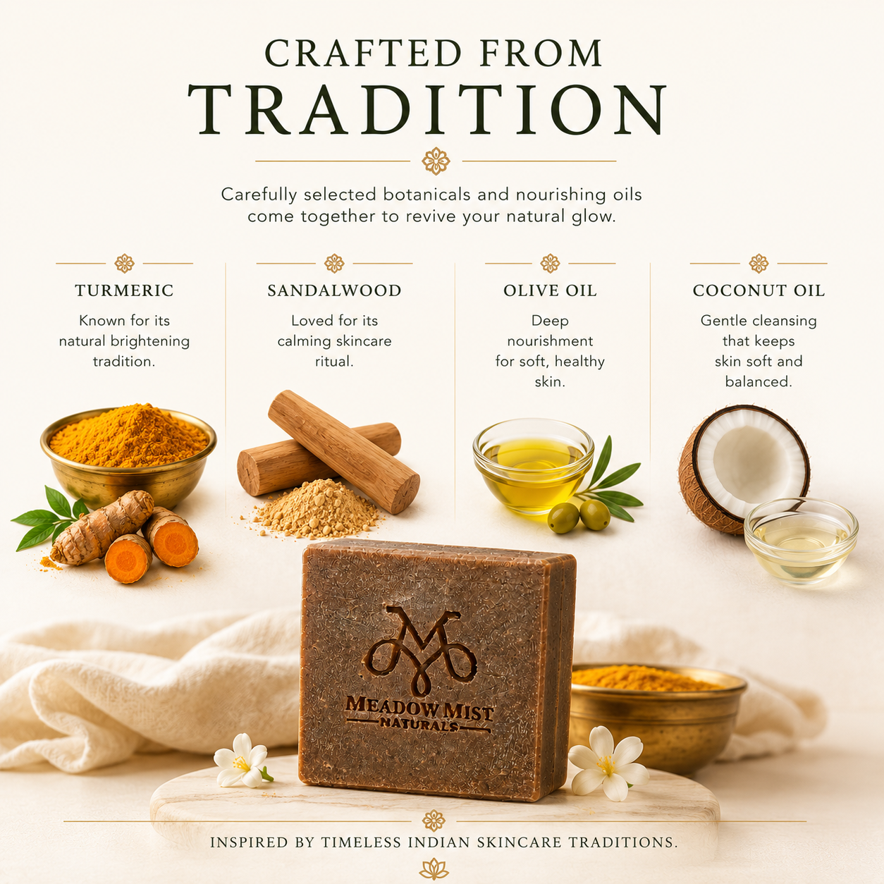 Haldi Chandan Ubtan Handcrafted Cold Process Soap