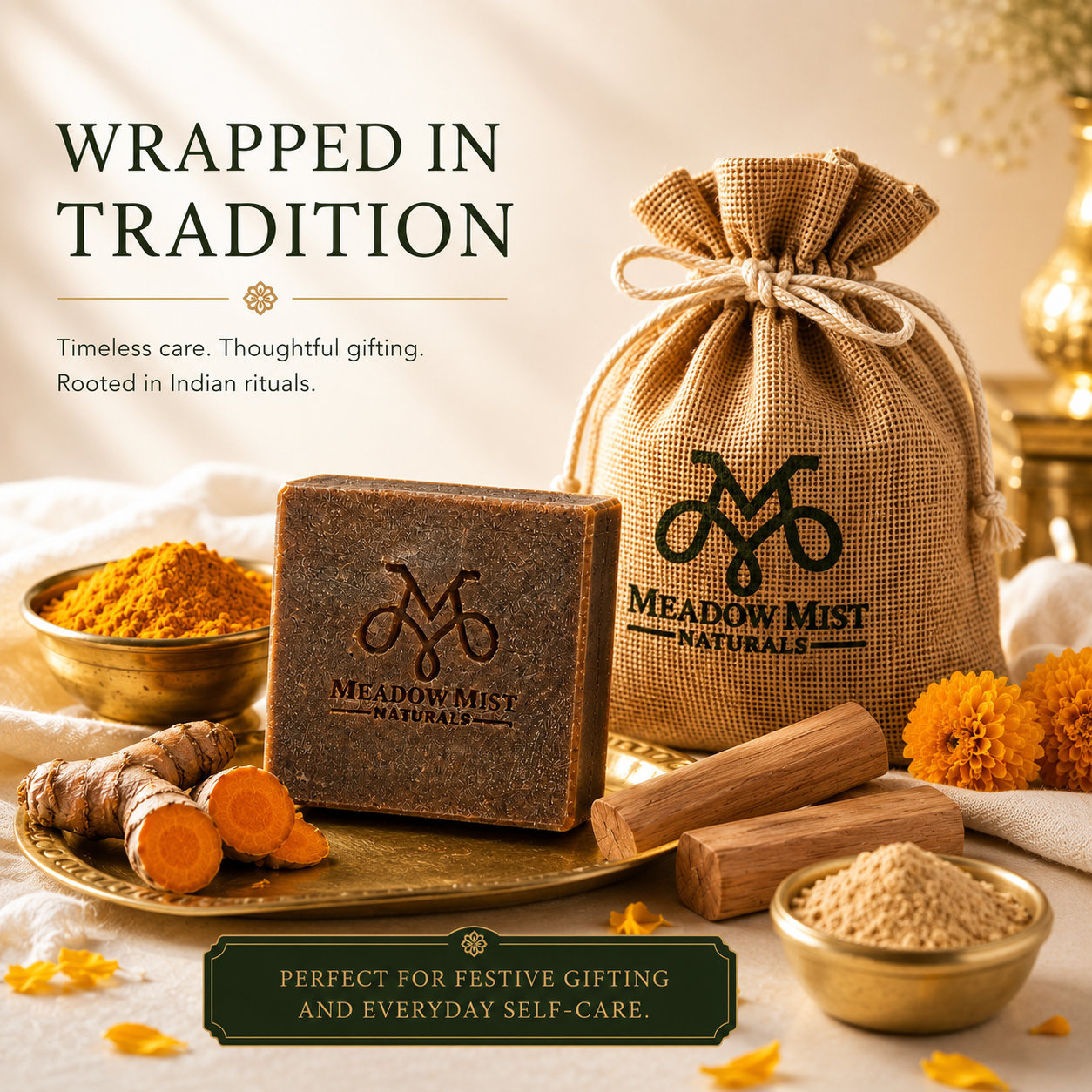 Haldi Chandan Ubtan Handcrafted Cold Process Soap