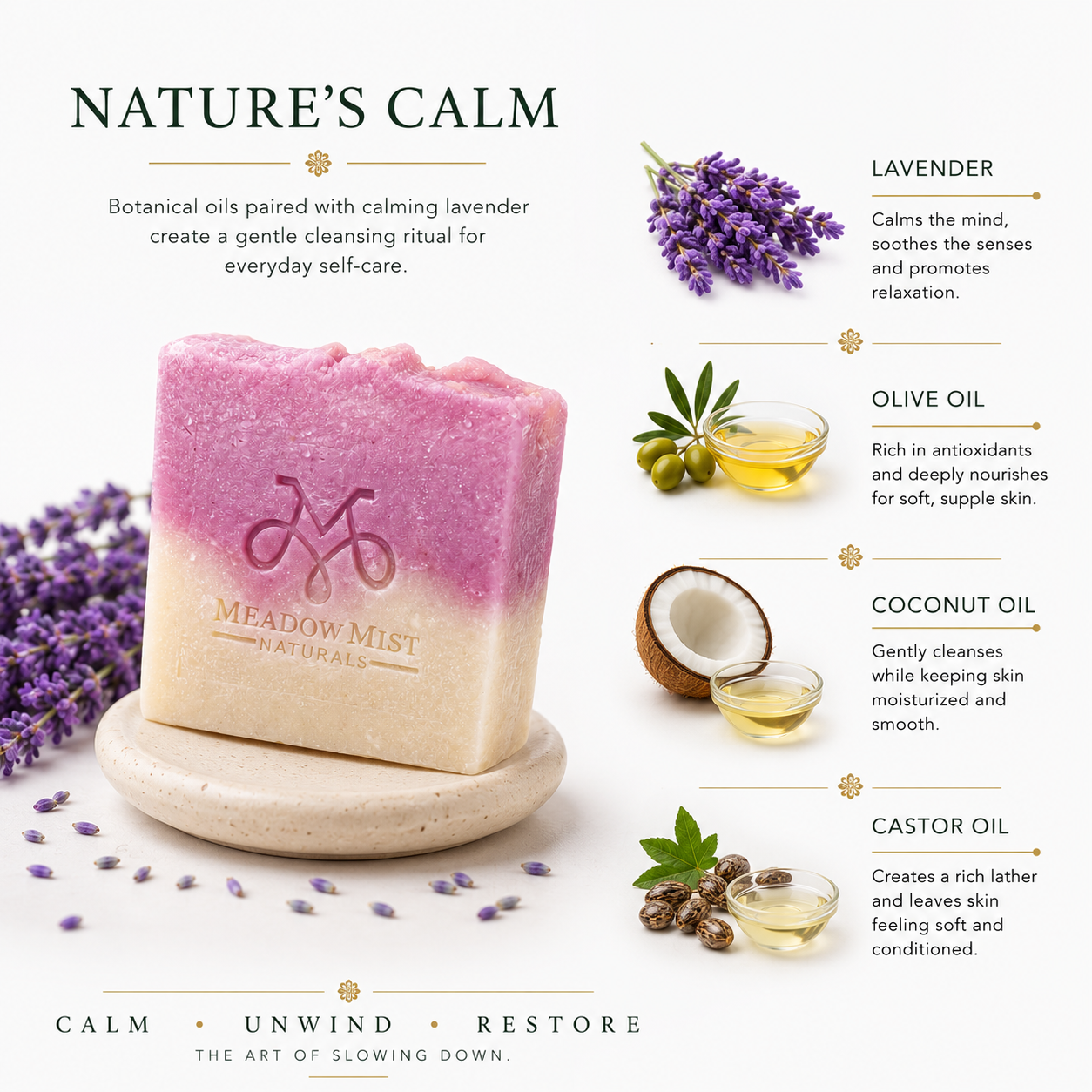 Lavender Relax Handcrafted Cold Process Soap