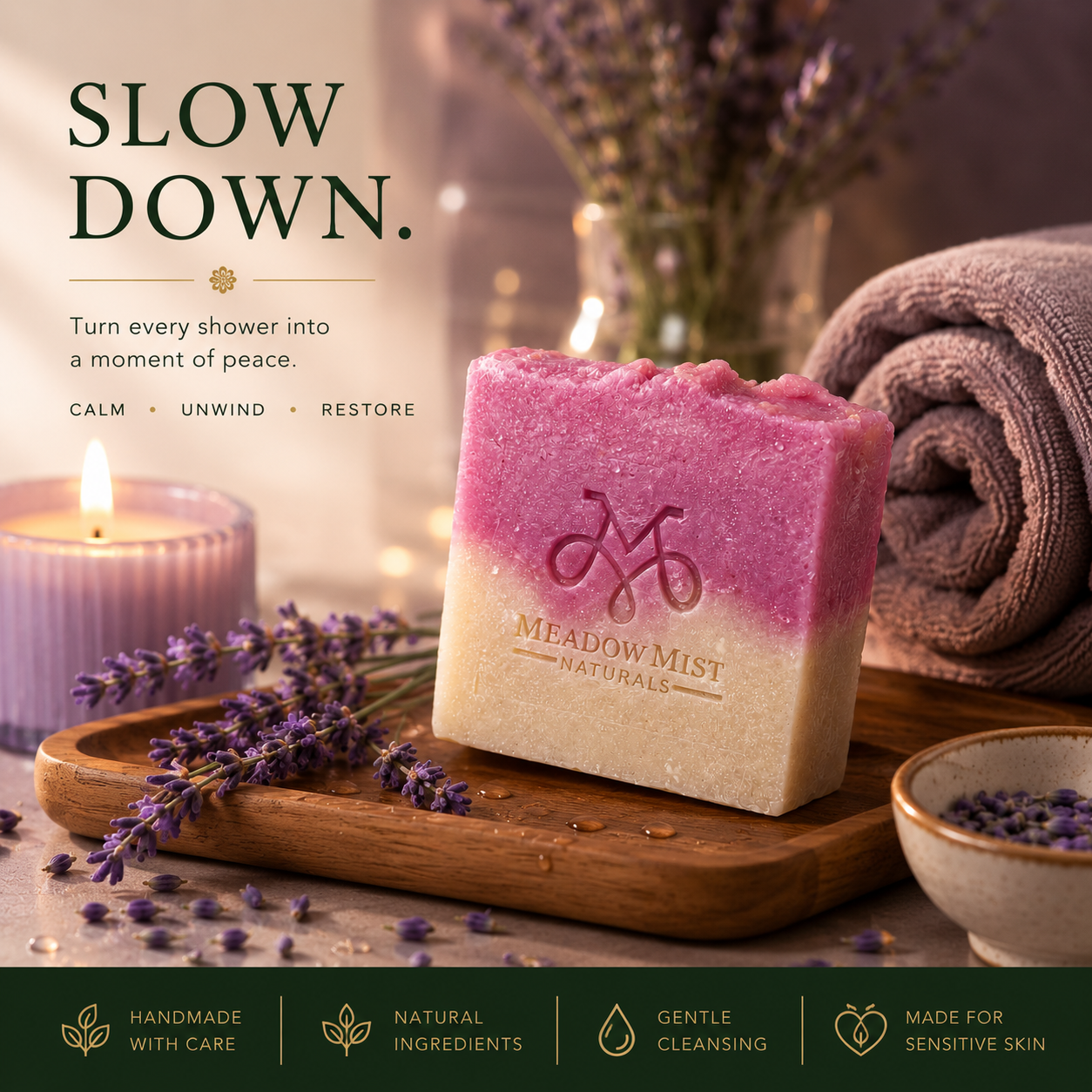 Lavender Relax Handcrafted Cold Process Soap