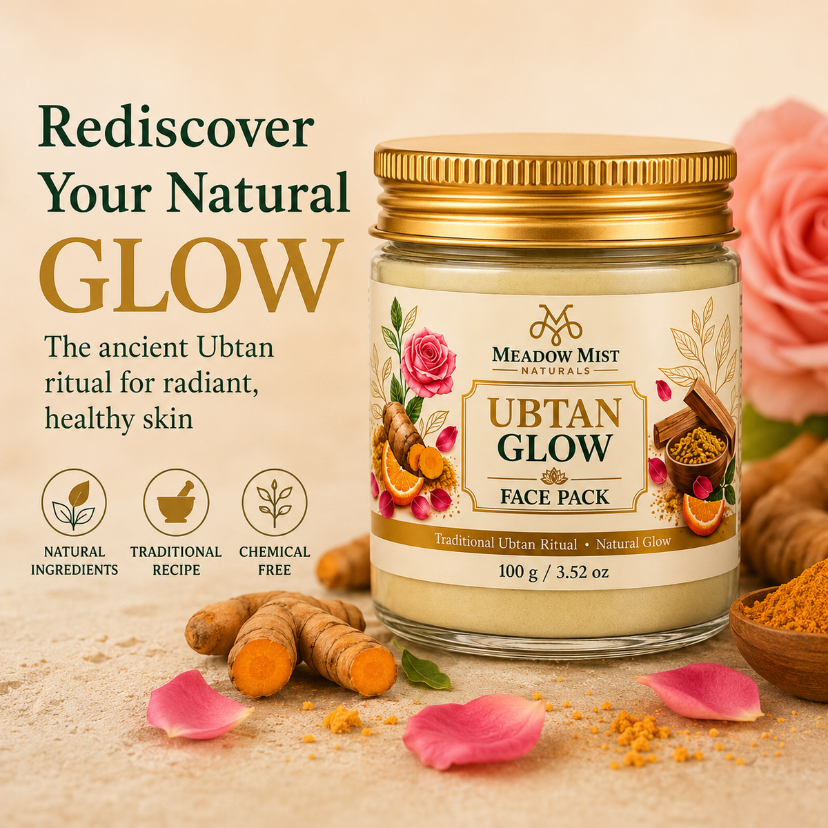Natural Ubtan Glow Face Pack