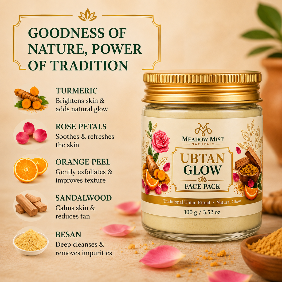 Natural Ubtan Glow Face Pack