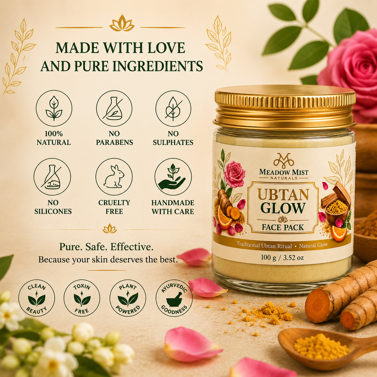 Natural Ubtan Glow Face Pack